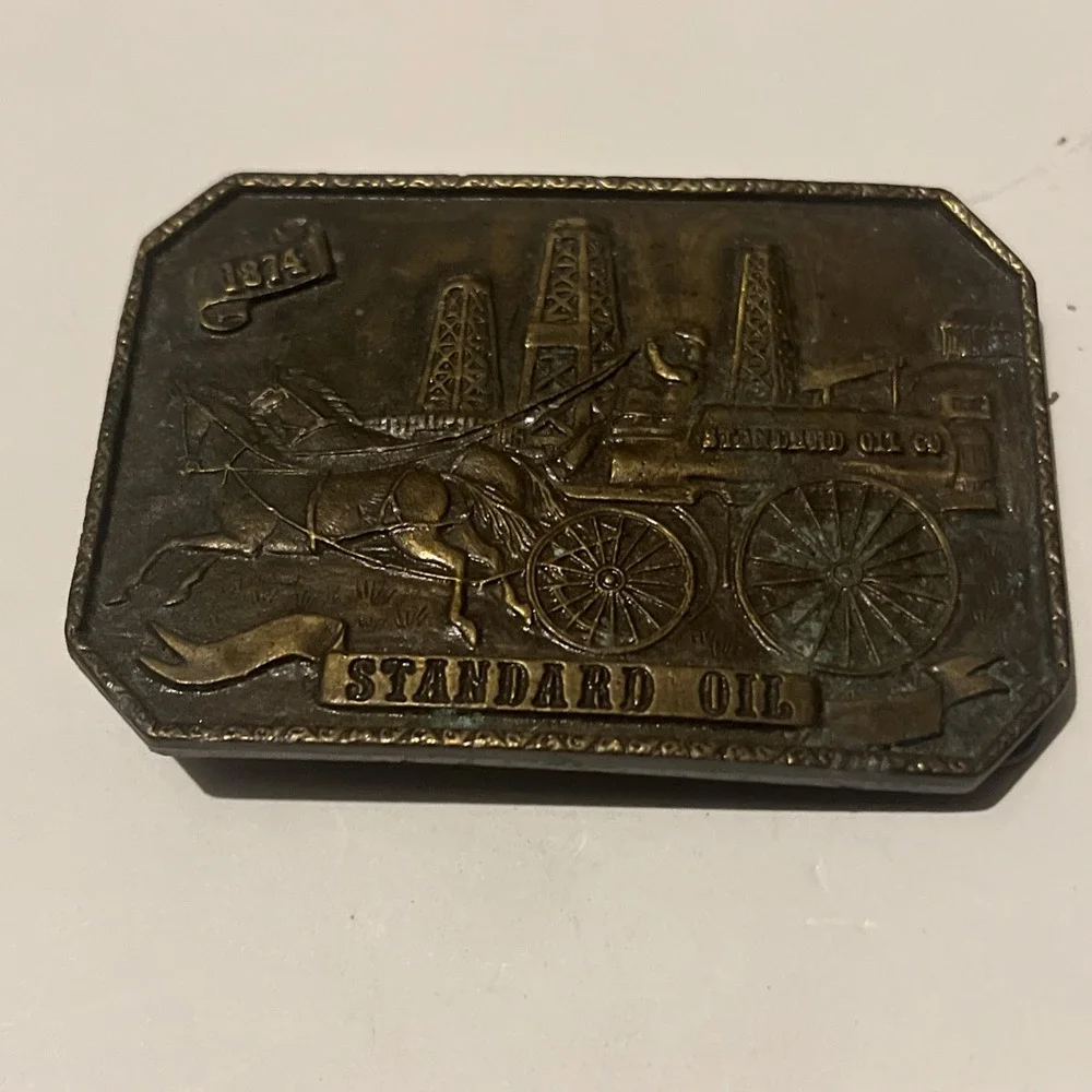 1975 Vintage Bergamot Brass Works 1874 Standard Oil Co Belt Buckle G-37 Brass